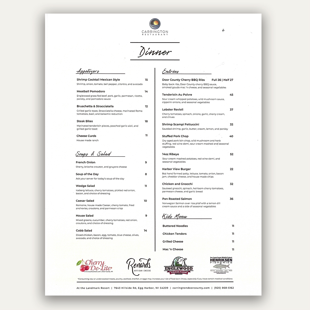 Do it yourself menu