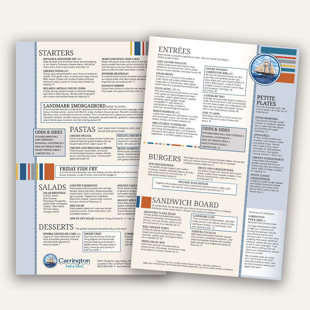 The Before Menu Design from HotOperator