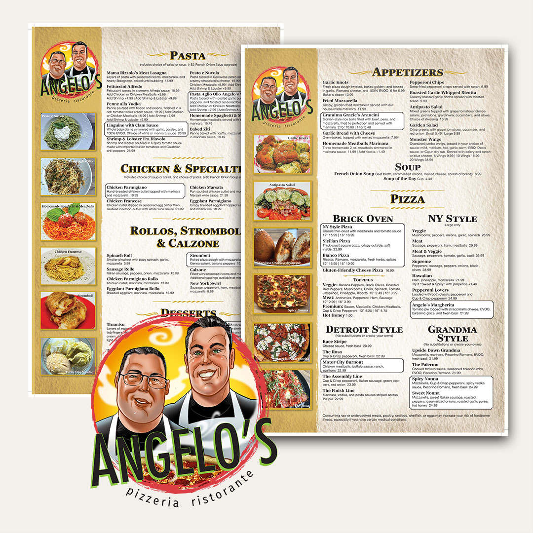 Angelo's Hernando FL Menu