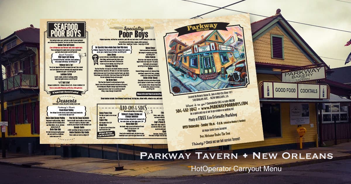 Parkway Tavern Carryout Menu