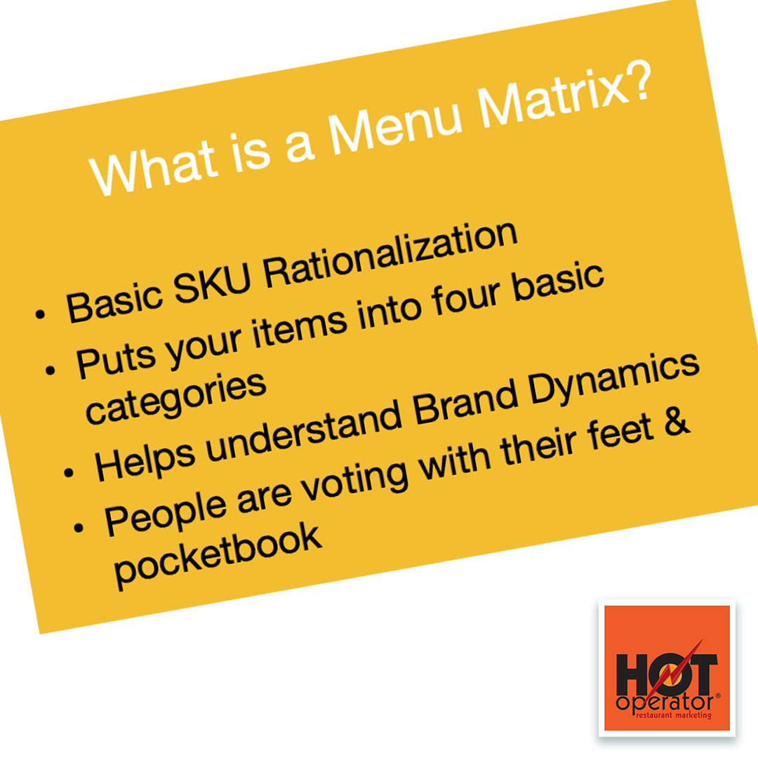 Restaurant Menu Matrix Why You Need One, Why It’s Important