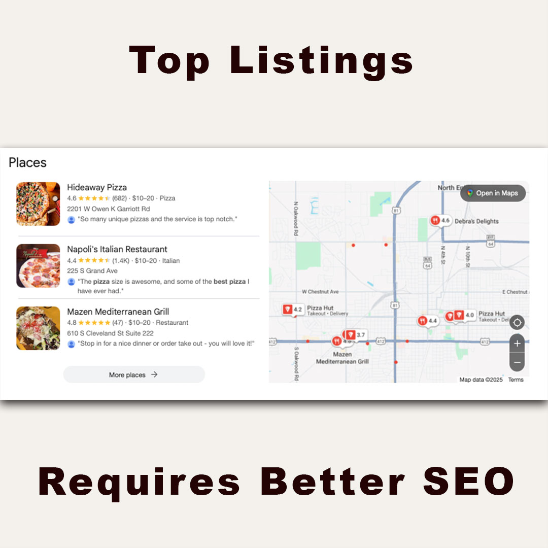 Restaurant Google Business Profile with menu and reviews
